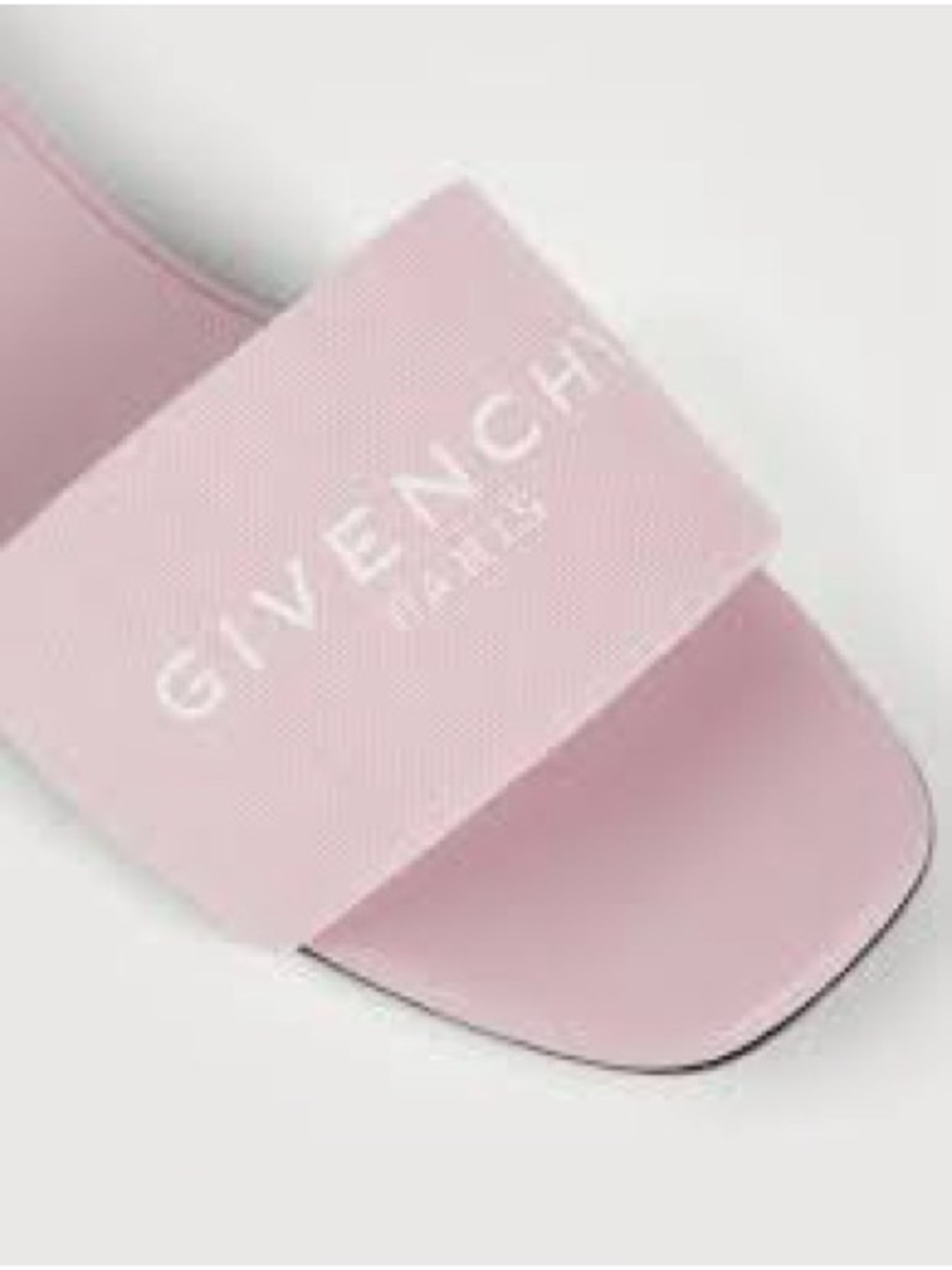 Authentic Givenchy Pale Pink Logo Slide Sandal
